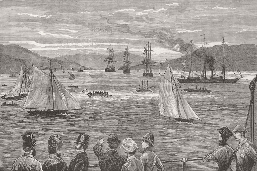CUMBS. Clyde training-ship Cumberland 1881 old antique vintage print picture